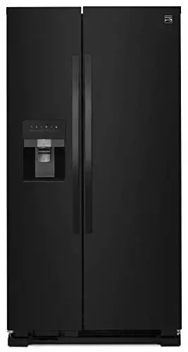 Kenmore 50049 25 cu. ft. Side-by-Side Refrigerator with Ice Maker with Window in Black