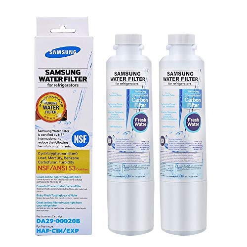 Samsung DA29-00020B, HAF-CIN/EXP Premium Refrigerator Water Filter (White, 2 pack)