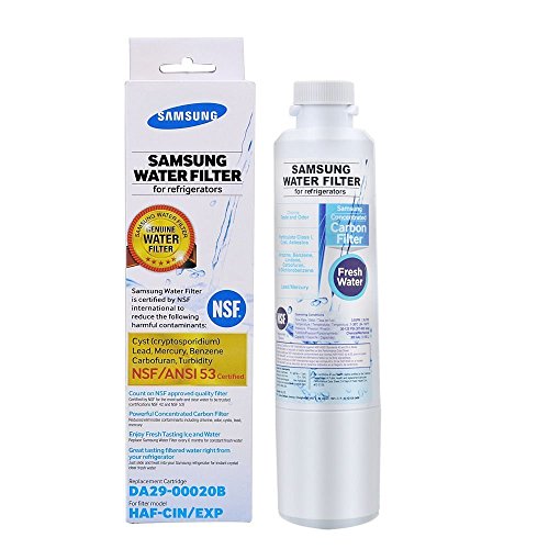 Samsung Hafcin DA29-00020B HAF-CIN/EXP Fresh Refrigerator Water Filter, 1 Pack, White