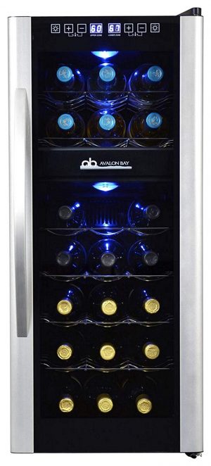 Avalon Bay 21-Bottle Dual Zone Wine Cooler - Upclose