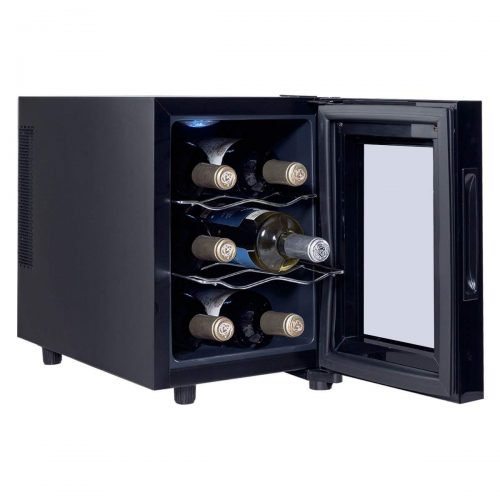 Costway 6-Bottle Wine Cooler - Open