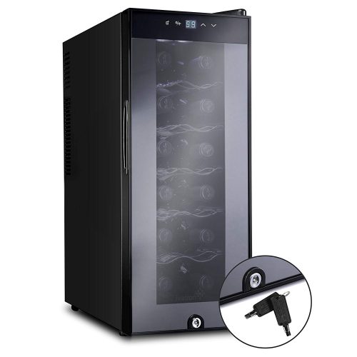 Ivation 12-Bottle Wine Cooler with Lock