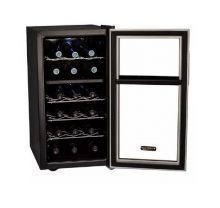 Koldfront 18-Bottle Dual Zone Wine Cooler -Open