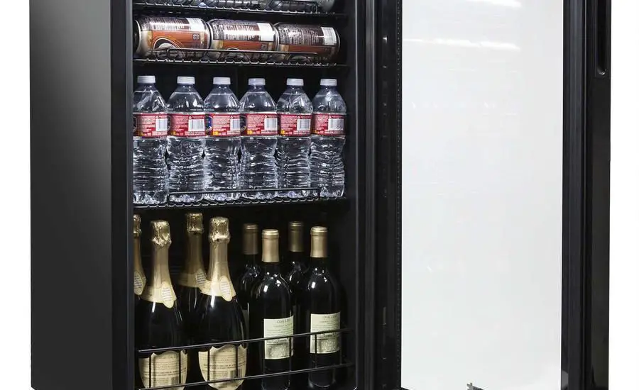 NewAir 126-Can Beverage Cooler -- open
