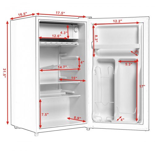 Costway 3.2-Cubic Foot Single Door Compact Refrigerator --3